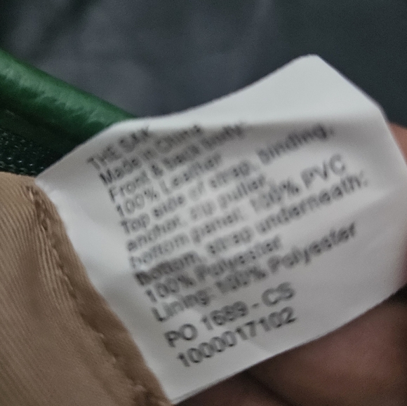 The Sak Green 100% Pebbled Leather East West Small Boho Shoulder Bag Purse Bag - Picture 10 of 15